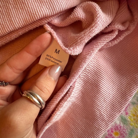 Pink Mockneck with Fancy Lettering - Picture 3 of 3